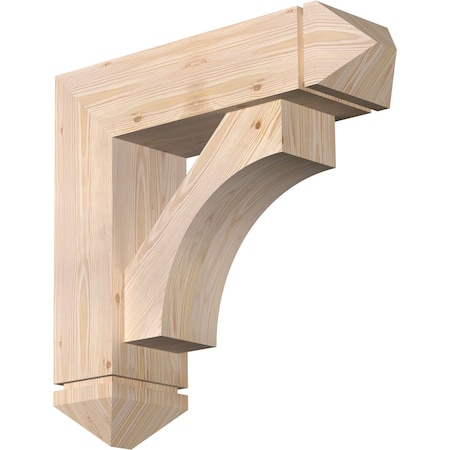 Westlake Arts And Crafts Smooth Bracket W/ Offset Brace, Douglas Fir, 7 1/2W X 26D X 26H